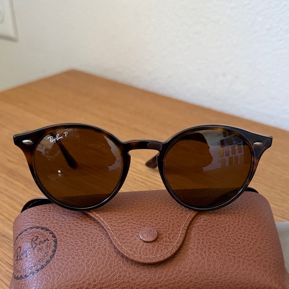 Ray-Ban RB2180 Brown Sunglasses with Brown Case - Picture 6 of 11